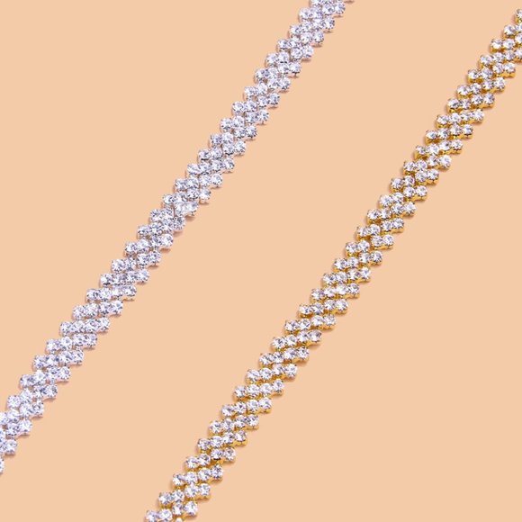 Bohemian Rhinestone Chain Anklet Bracelet Women Tennis Women Leg Jewelry - Picture 6 of 6